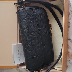 Louis Vuitton Ivy Woc, Black Empreinte Leather